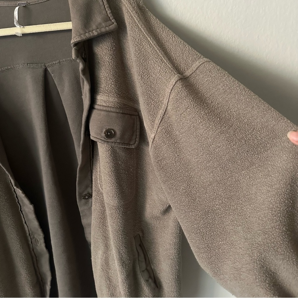 FREE PEOPLE
Ruby Oversized Shirt Jacket in Army Taupe M - Picture 10 of 14